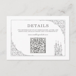Carte D'accompagnement Mariage Conte de Fées Cendrillon