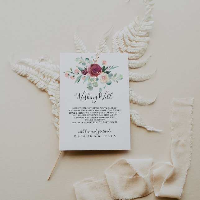 Carte D'accompagnement Mariage contemporain d'Eucalyptus désirant bien (Créateur téléchargé)