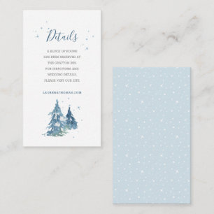 Carte D'accompagnement Mariage d'aquarelle de la forêt de pins d'hiver