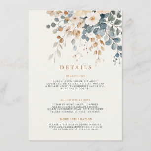 Carte D'accompagnement Mariage d'aquarelle florale moelleuse