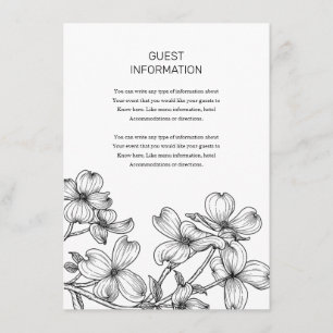 Carte D'accompagnement Mariage de bouquet anémonique