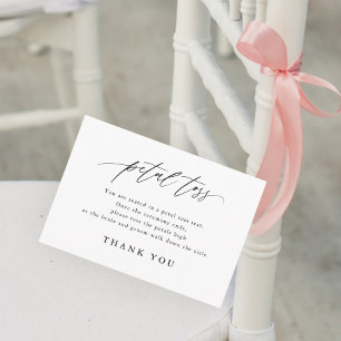 Carte D'accompagnement Mariage de calligraphie Envoi du toc pétale