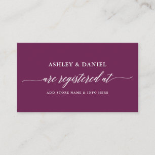 Carte D'accompagnement Mariage de calligraphie moderne Cassis