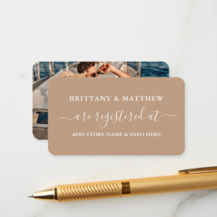 Carte D'accompagnement Mariage de calligraphie moderne Registre photo Tau