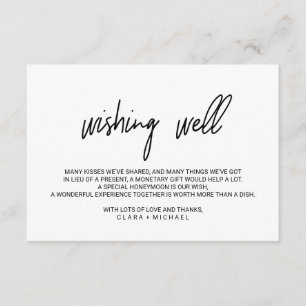 Carte D'accompagnement Mariage de calligraphie Whimsical qui souhaite bie