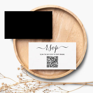 Carte D'accompagnement Mariage de code QR personnalisé minimaliste modern