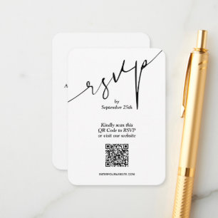 Carte D'accompagnement Mariage de code QR simple
