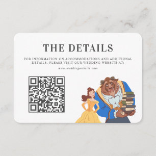 Carte D'accompagnement Mariage de conte de fées de La Belle et la Bête