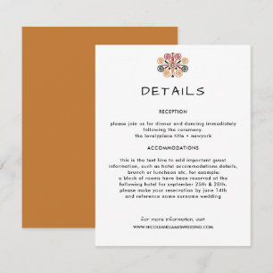 Carte D'accompagnement Mariage de décoration africaine Invité