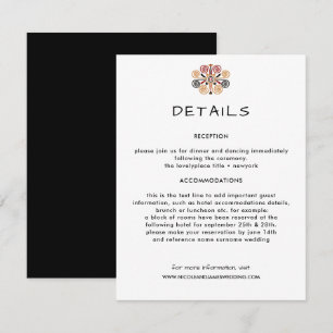 Carte D'accompagnement Mariage de décoration africaine Invité