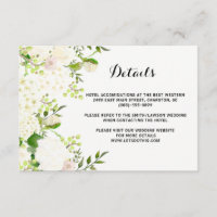 Mariage de fleurs blanches Retours, directions ins