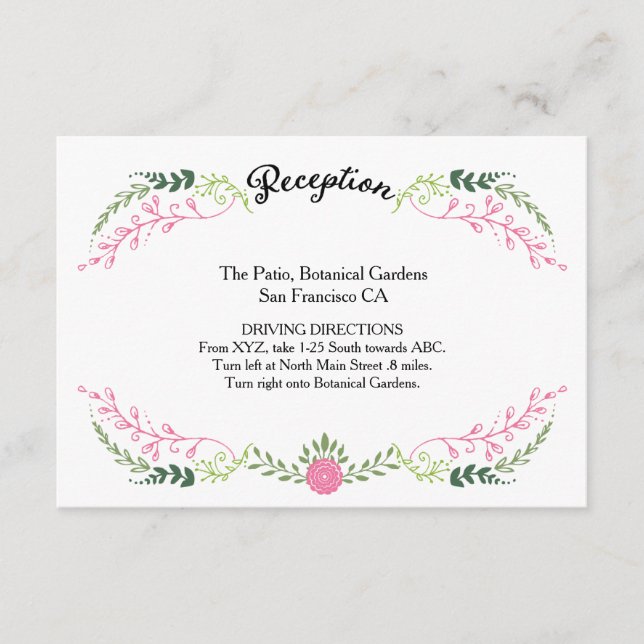 Carte D'accompagnement Mariage de germination rustique de printemps de Bo (Devant)