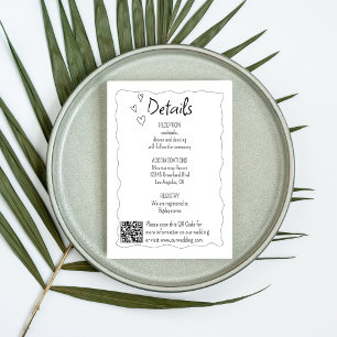 Carte D'accompagnement Mariage de gribouillis à main