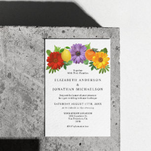 Carte D'accompagnement Mariage de jardin floral Citrus Bienvenue fête