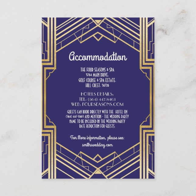 Carte D'accompagnement Mariage de logement des années 1920 d'art déco de (Devant)