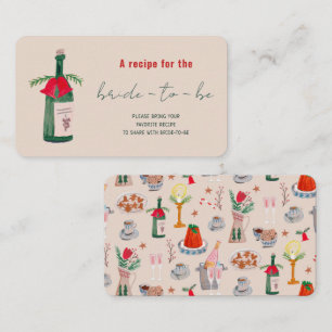 Carte D'accompagnement Mariage de Noël à l'eau dessinée à la main Partage