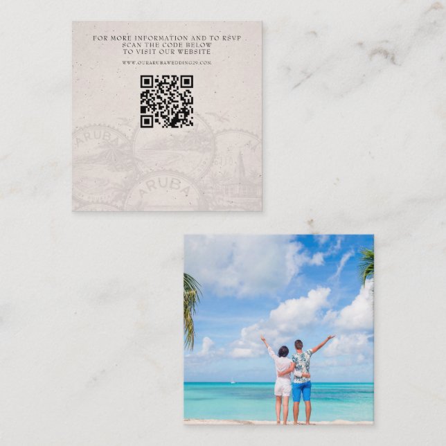 Carte D'accompagnement Mariage de passeport Aruba QR (Devant / Derrière)