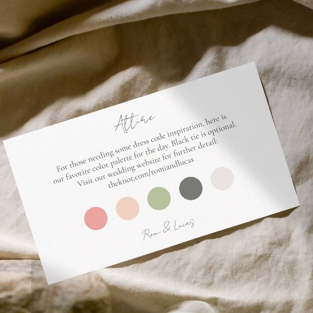 Carte D'accompagnement Mariage de points de couleur d'été Code vestimenta (Créateur téléchargé)
