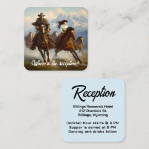 Carte D'accompagnement Mariage de réception à la recherche de cowboy et d