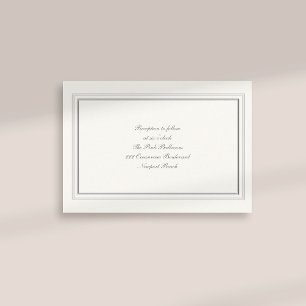 Carte D'accompagnement Mariage de réception de perle à cadre intégré
