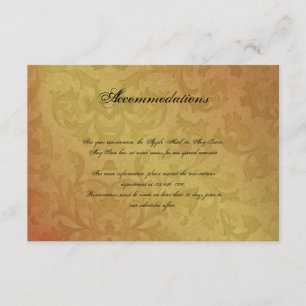 Carte D'accompagnement Mariage de régression d'automne