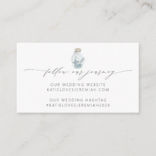 Carte D'accompagnement Mariage de script de coquillage nautique moderne