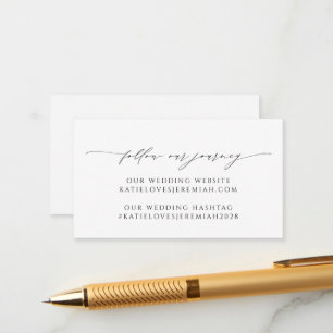 Carte D'accompagnement Mariage de script minimaliste élégant moderne
