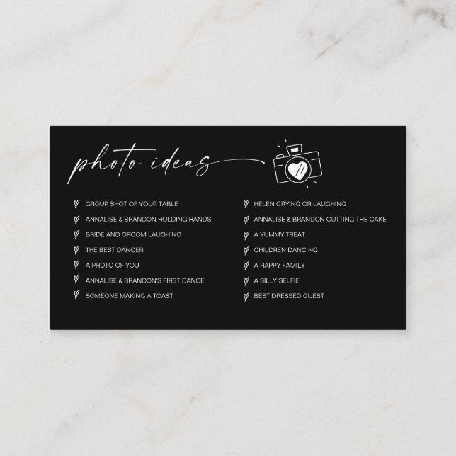 Carte D'accompagnement Mariage de script moderne Capturez l'amour QR Code (Dos)