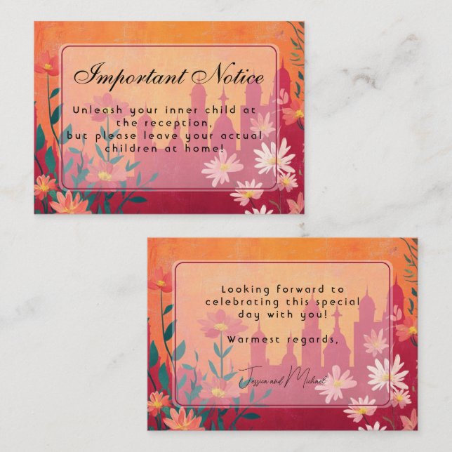 Carte D'accompagnement Mariage de sérénade uniquement pour adultes (Devant / Derrière)