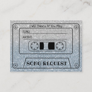 Carte D'accompagnement Mariage Demande de chanson Dusty Blue Parties scin