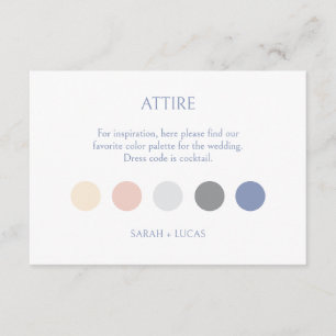 Carte D'accompagnement Mariage du code vestimentaire complet