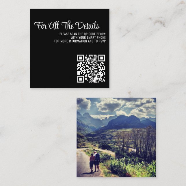 Carte D'accompagnement Mariage du jardin de printemps (Devant / Derrière)