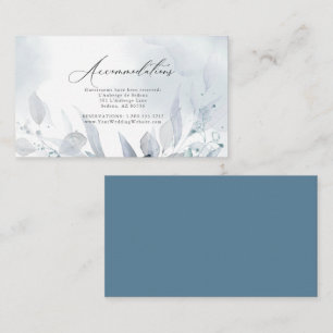 Carte D'accompagnement Mariage   Dusty Watercolor Foliage Hébergements