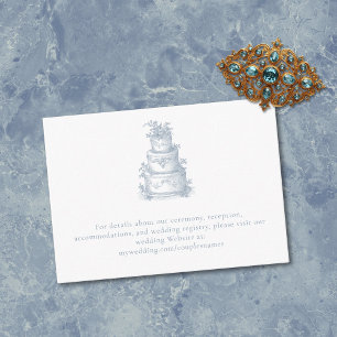 Carte D'accompagnement Mariage élégant dans un manoir français avec toile