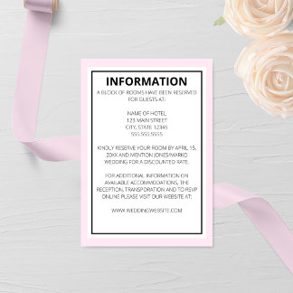 Carte D'accompagnement Mariage élégant et moderne