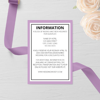 Carte D'accompagnement Mariage élégant et moderne