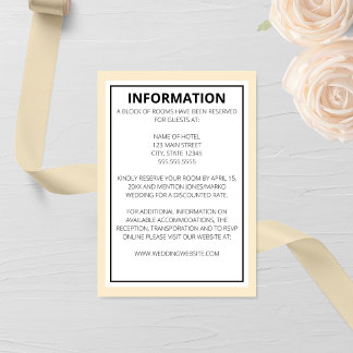 Carte D'accompagnement Mariage élégant et moderne