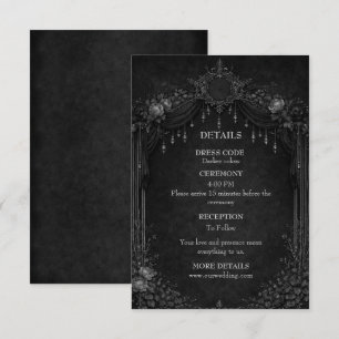 Carte D'accompagnement Mariage élégant gothique Halloween