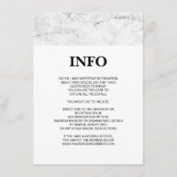 Mariage en marbre moderne détails / fiche d'inform