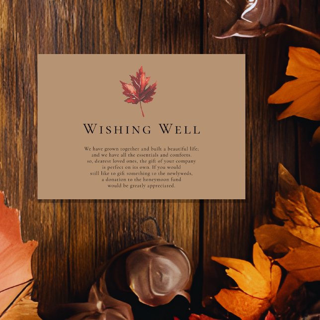 Carte D'accompagnement Mariage en terre cuite simple d'automne bien voulo (Créateur téléchargé)
