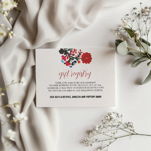 Carte D'accompagnement Mariage Floral Floral Colorful