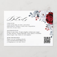 Mariage Floral Métallisé Rouge Royal Blanc Argenté