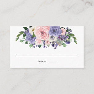 Carte D'accompagnement Mariage Floral Rose Pâle Lavande Violet 