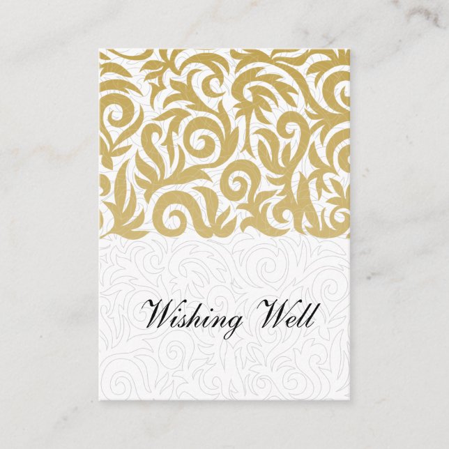 Carte D'accompagnement mariage frontalier noir et or noir (Devant)
