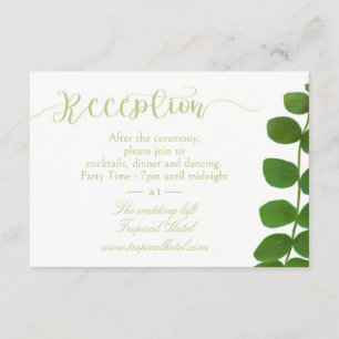 Carte D'accompagnement Mariage Green Chic