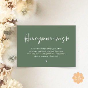 Carte D'accompagnement Mariage Honeymoon Wish Fund Cash