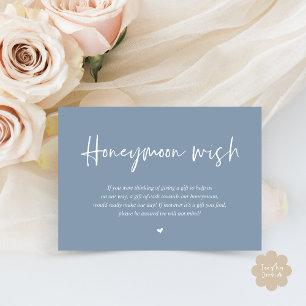 Carte D'accompagnement Mariage Honeymoon Wish Fund Cash