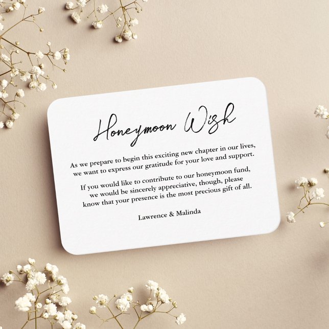 Carte D'accompagnement Mariage Honeymoon Wish Fund QR Code (Créateur téléchargé)