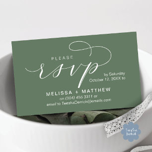 Carte D'accompagnement Mariage invite RSVP rappeler minimaliste moderne
