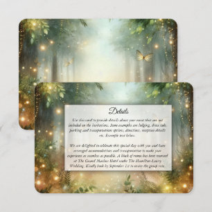 Carte D'accompagnement Mariage Magique de la Prairie de la Forêt Mystique